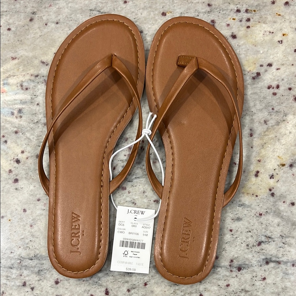 J. Crew Brown Leather Sandals